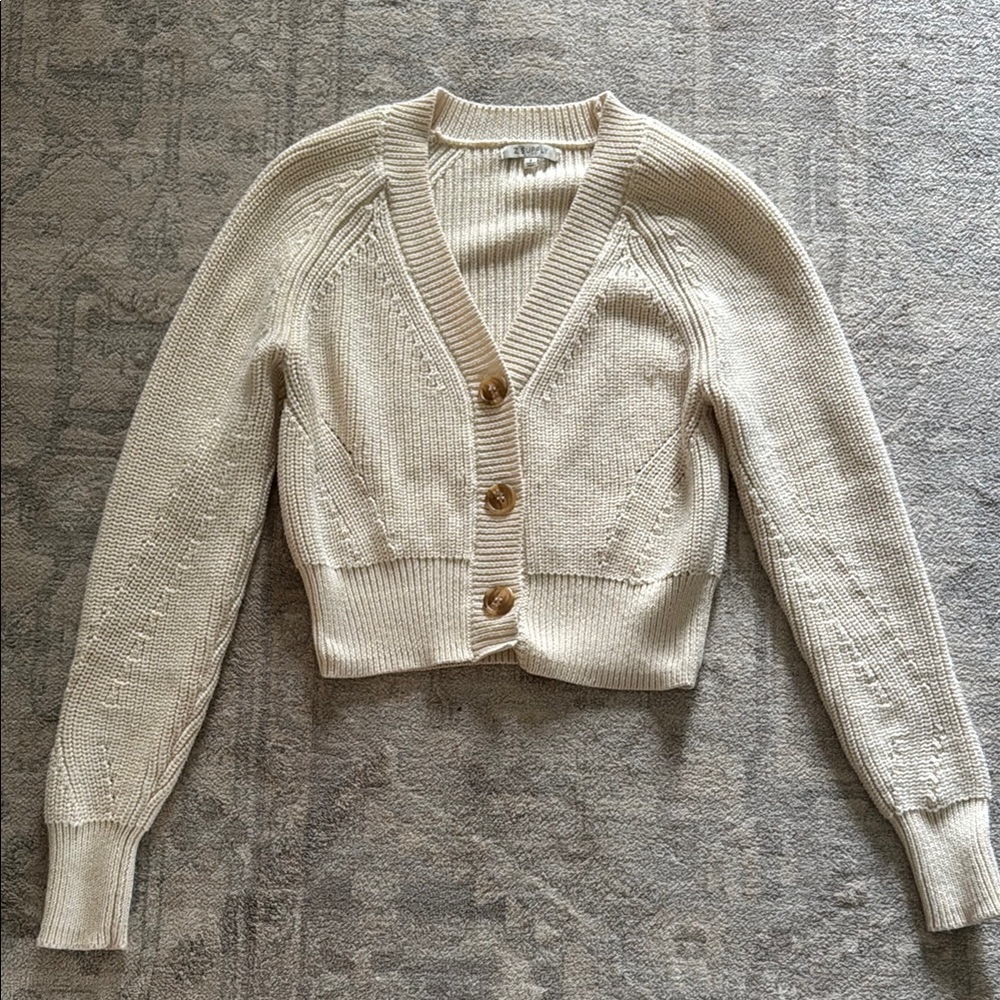 Cream Button-Up Women's Sweater